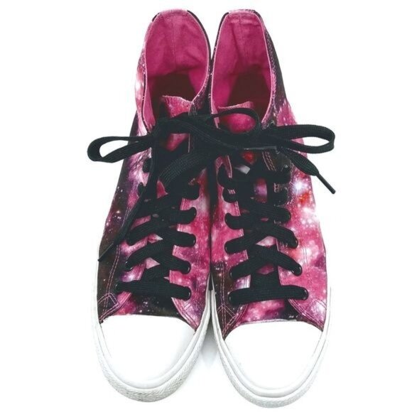 Forever 21 Galaxy Print Hightop Multicolor Sneakers 10" Insole - Picture 1 of 8